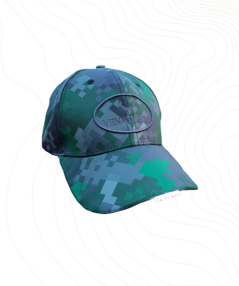 Hunting cap with LED-lights